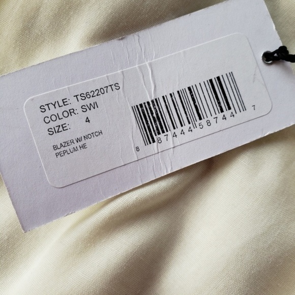 NWT Derek Lam 10 Crosby Fringe Notch Blazer Ivory - Picture 5 of 7